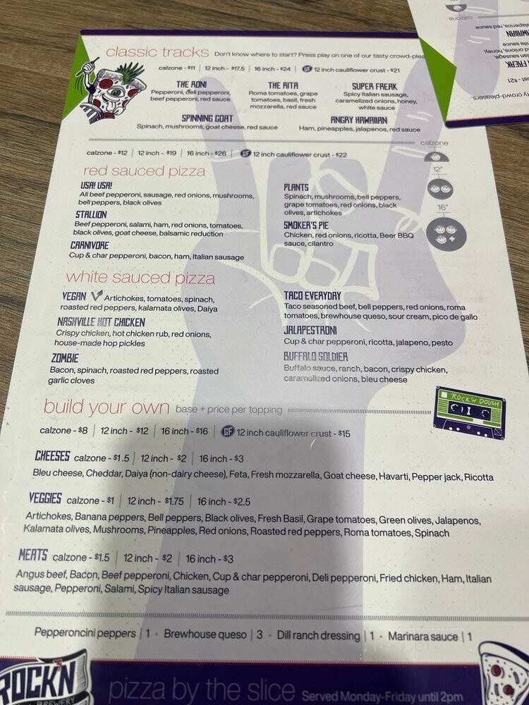 Rock'n Dough Pizza & Brewery - Nashville, TN menu_pic