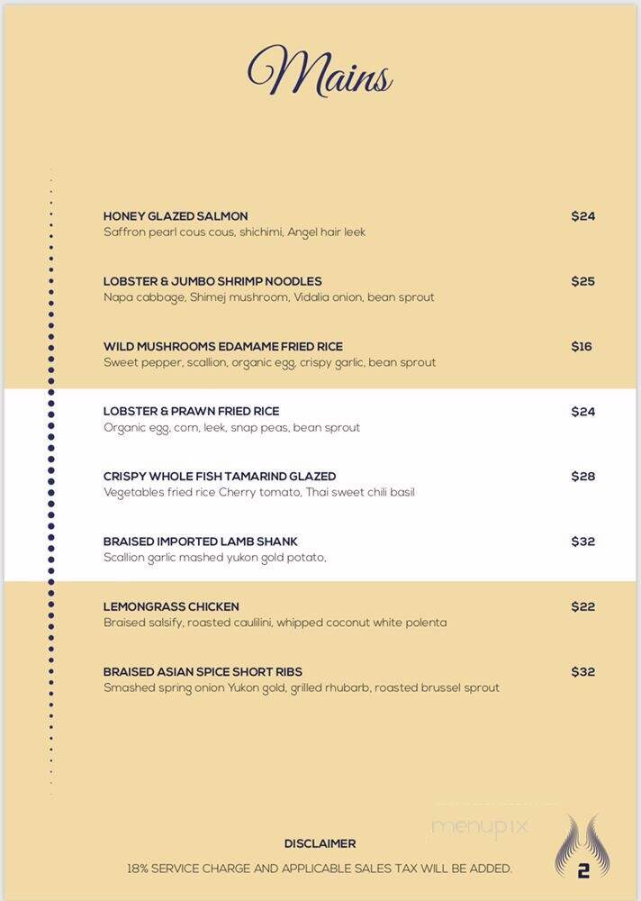 1 Degree UP - New York, NY menu_pic