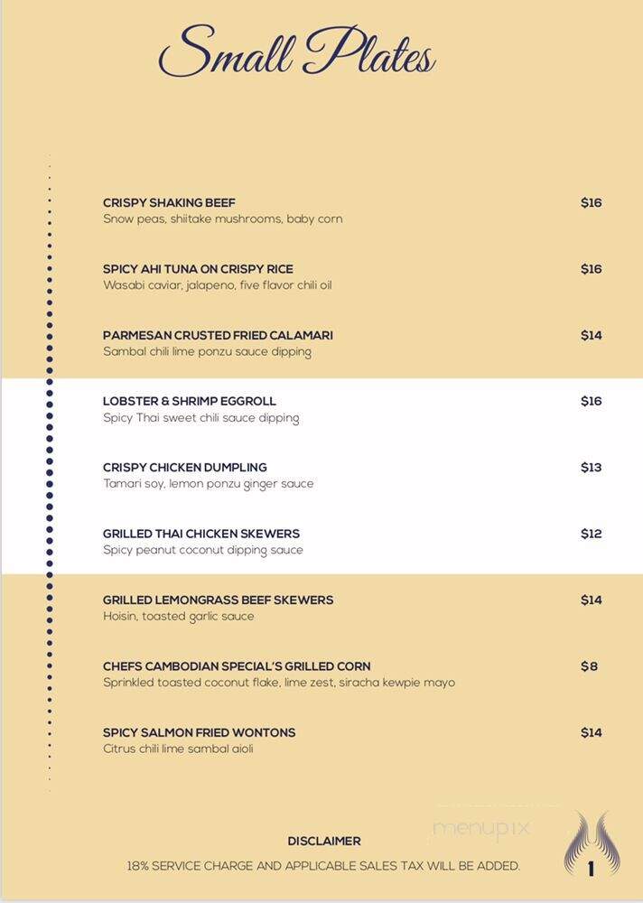 1 Degree UP - New York, NY menu_pic