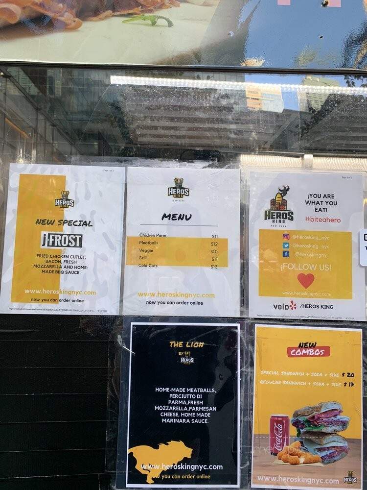 Heros King - New York, NY menu_pic