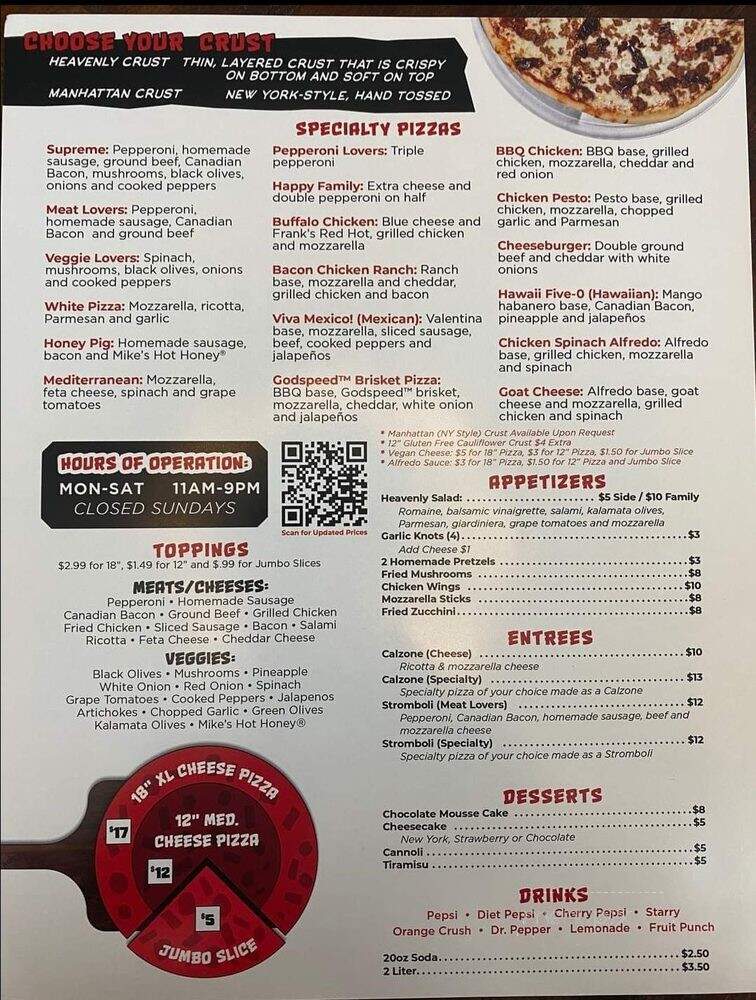 Manhattan Pasta and pizza - North Richland Hills, TX menu_pic
