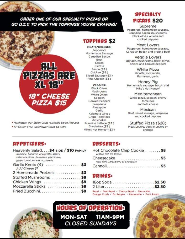 Manhattan Pasta and pizza - North Richland Hills, TX menu_pic