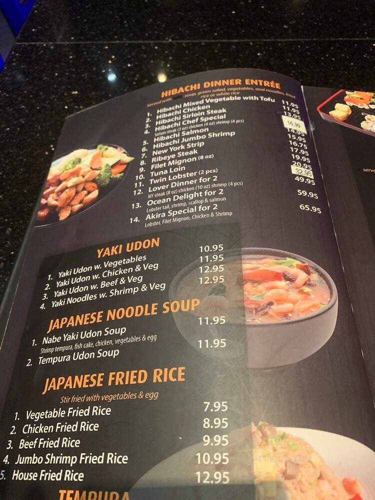 Akira Sushi & Steak House - Sanford, FL menu_pic