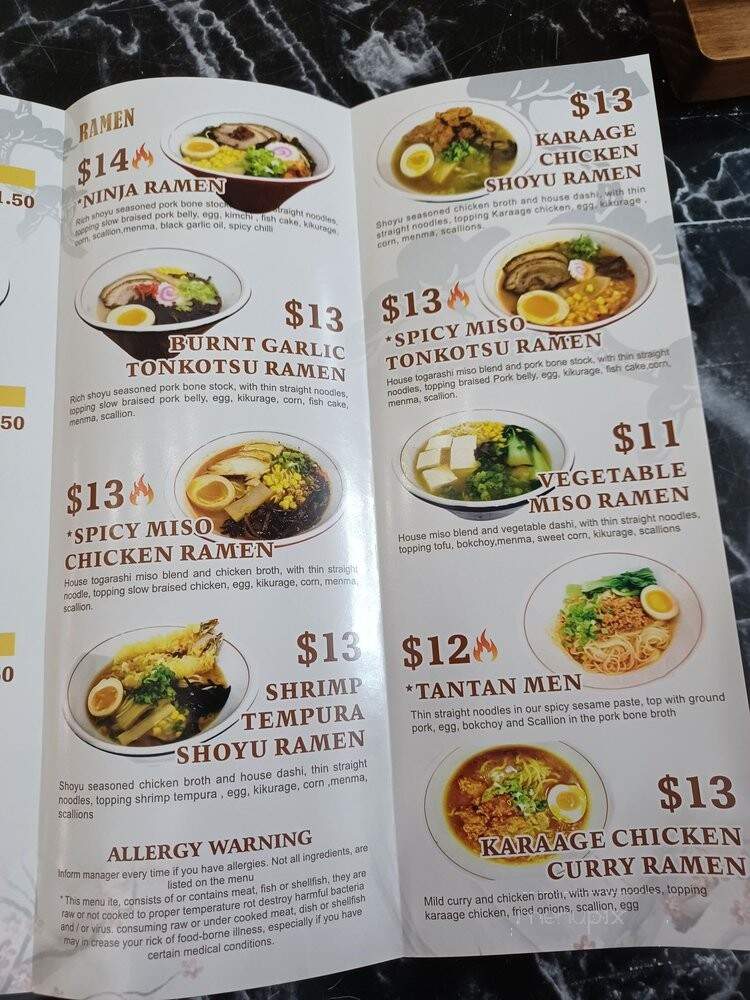 Ninja Ramen & Poke Bowl - Babylon, NY menu_pic