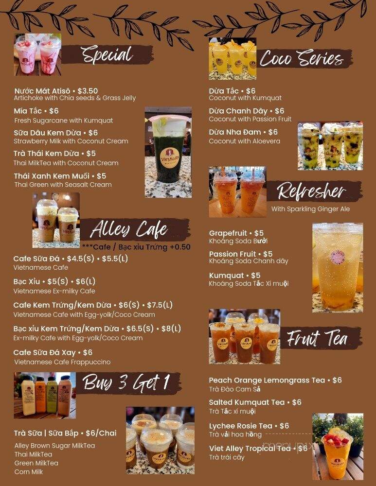 Viet Alley - Houston, TX menu_pic