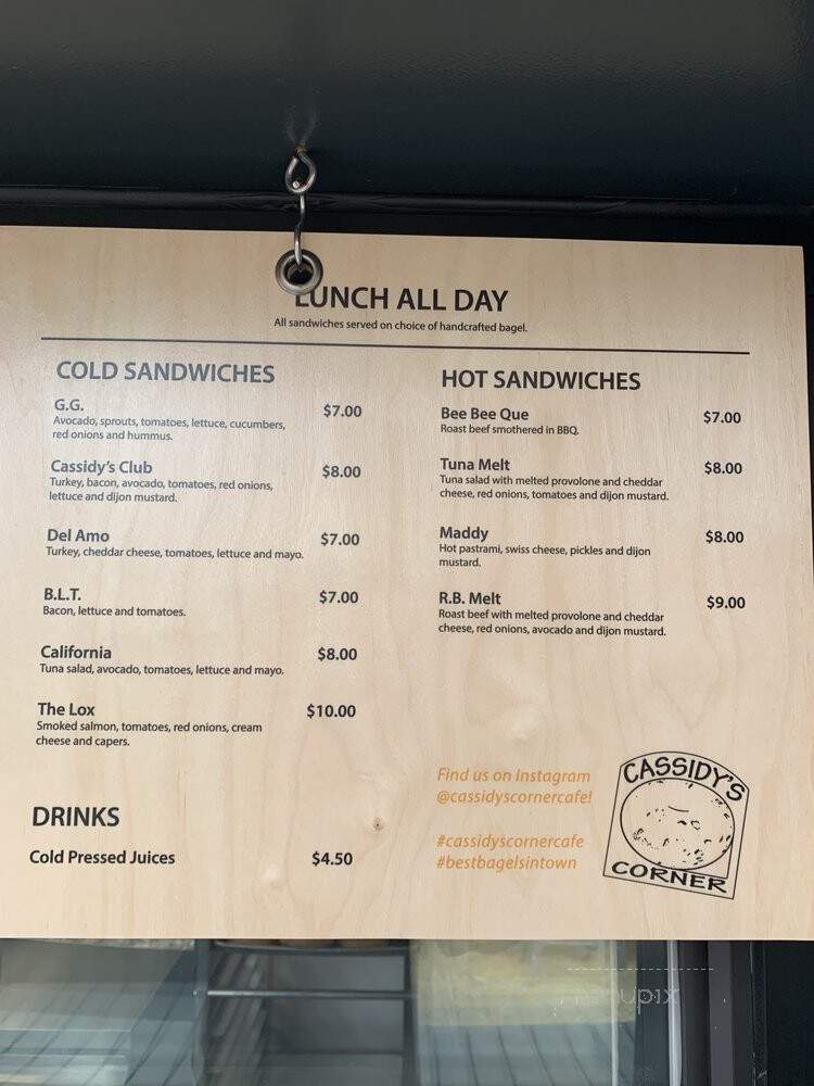 Cassidy's Corner Cafe - Bellflower, CA menu_pic