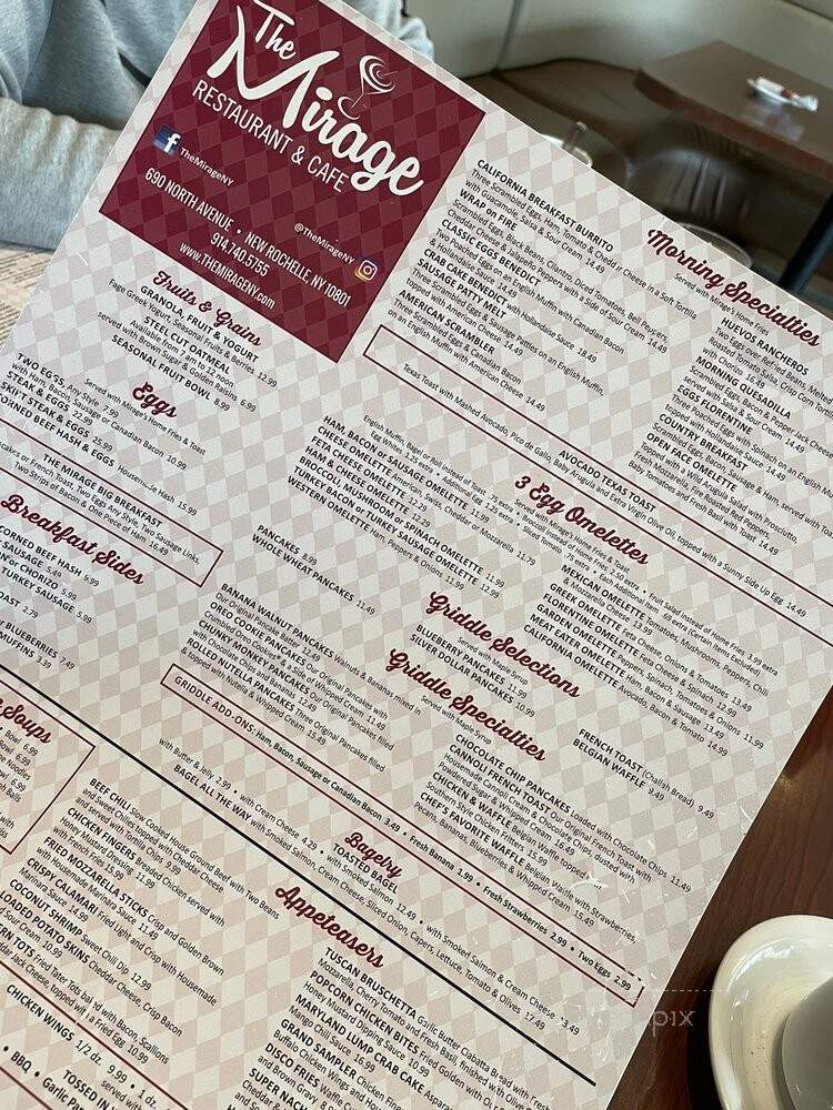 The Mirage Restaurant & Cafe - New Rochelle, NY menu_pic