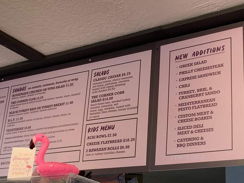 The Corner Mercantile & Eatery - San Diego, CA menu_pic