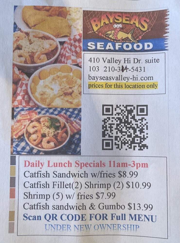 Bayseas Seafood Valley Hi - San Antonio, TX menu_pic