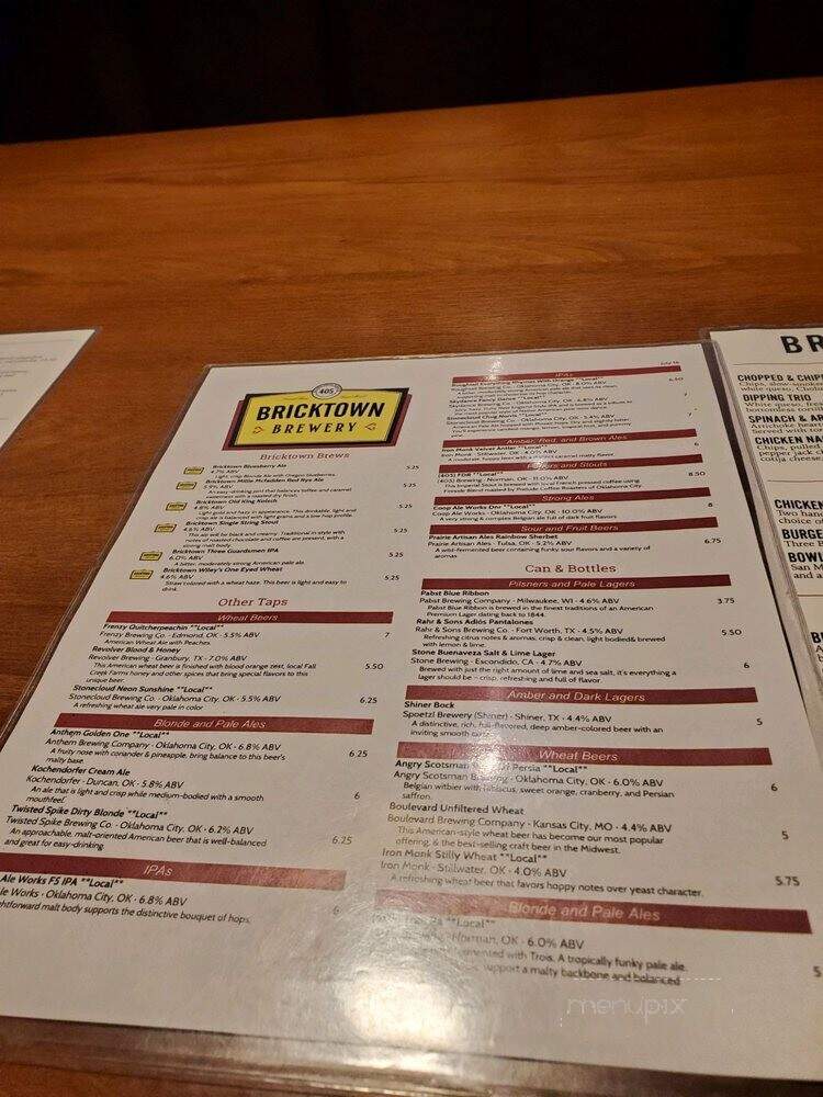 Bricktown Brewery - Oklahoma City, OK menu_pic