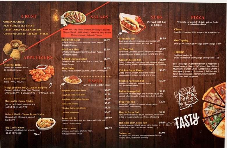 Tonys Pizza And Wings - Charlotte, NC menu_pic