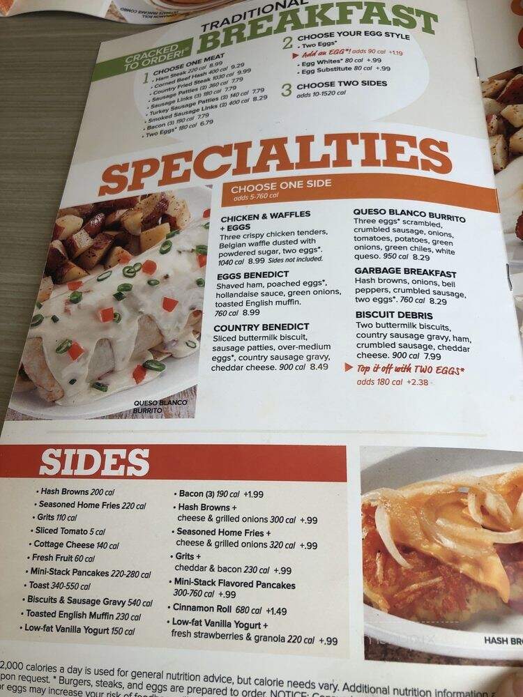 Jimmys Egg - Lubbock, TX menu_pic
