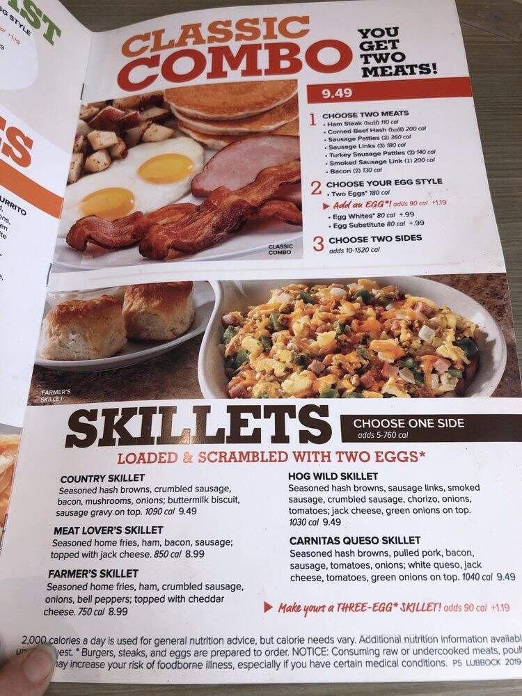 Jimmys Egg - Lubbock, TX menu_pic