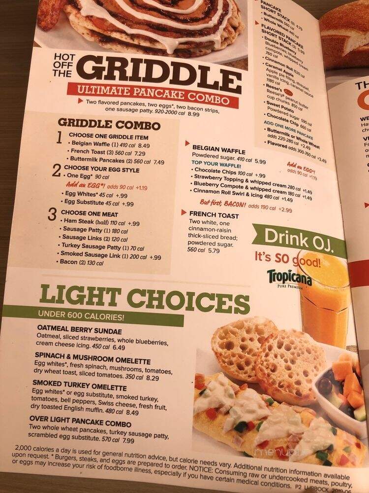 Jimmys Egg - Lubbock, TX menu_pic