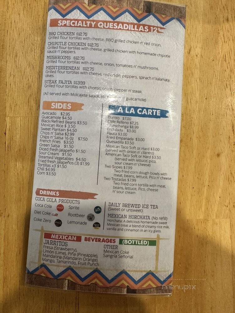 Guac n' Cheese Mexican Grill - Tampa, FL menu_pic