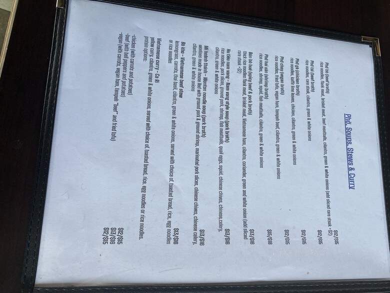Saigon Noodle Bar - West Chester, OH menu_pic