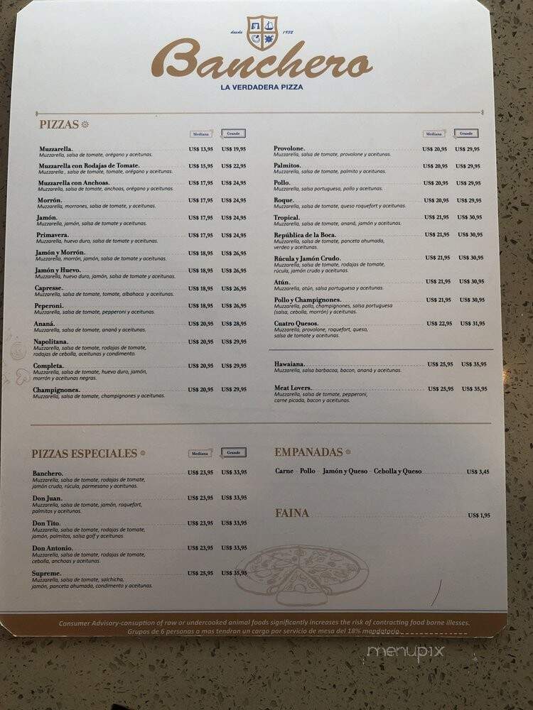 Banchero - Miami Beach, FL menu_pic