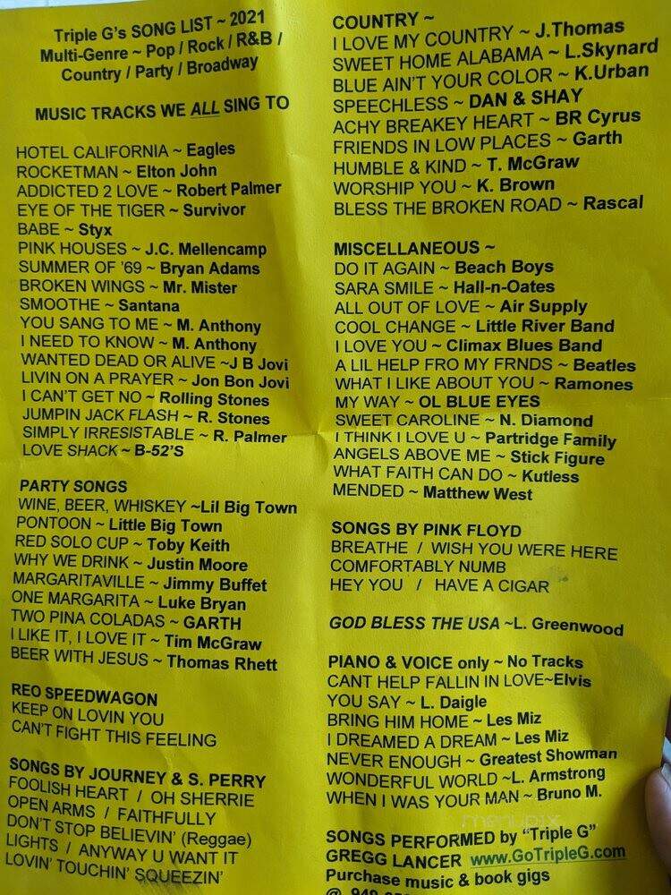 Cafe Del Sol - Dana Point, CA menu_pic