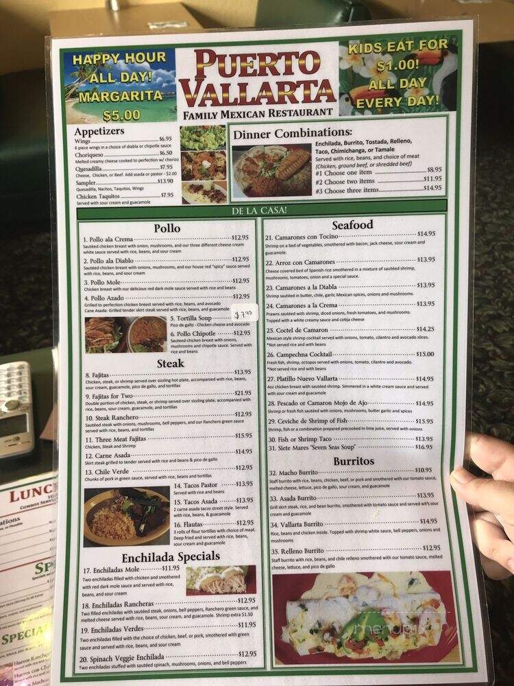 Puerto Vallarta - Medford, OR menu_pic