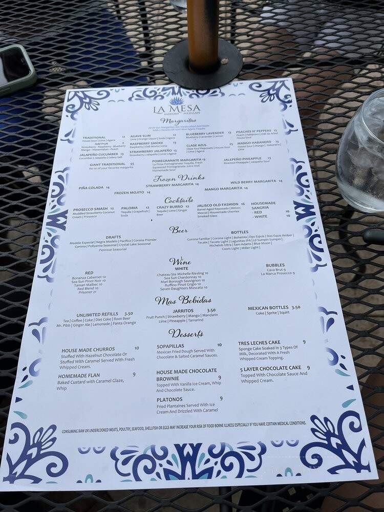 La Mesa - St. Charles, IL menu_pic
