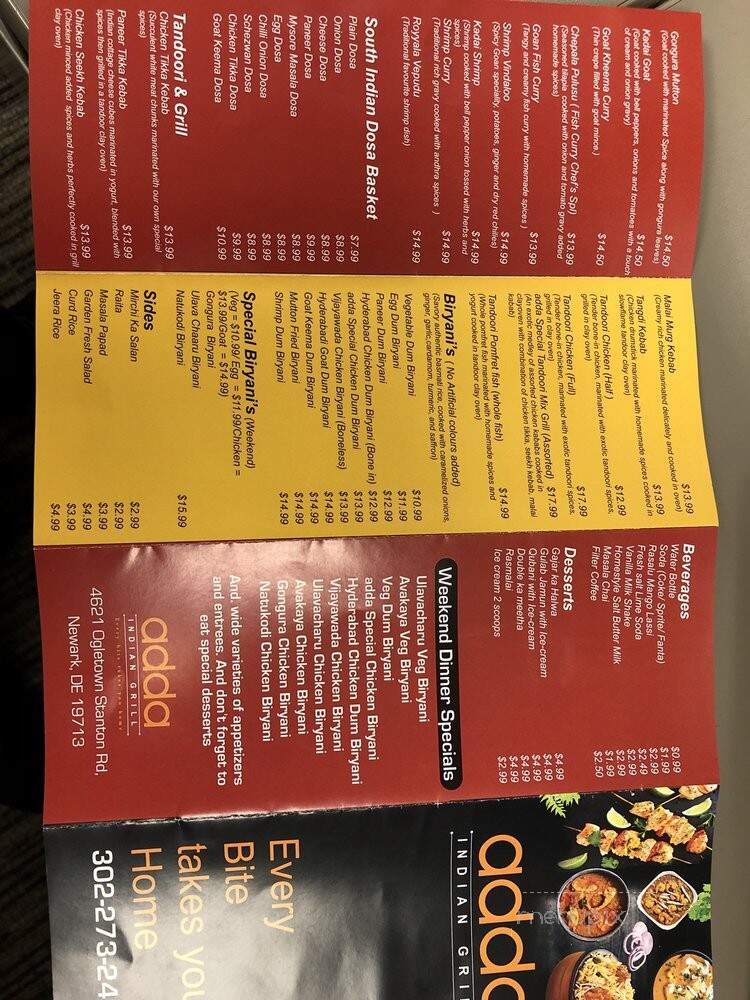 Adda - Newark, DE menu_pic