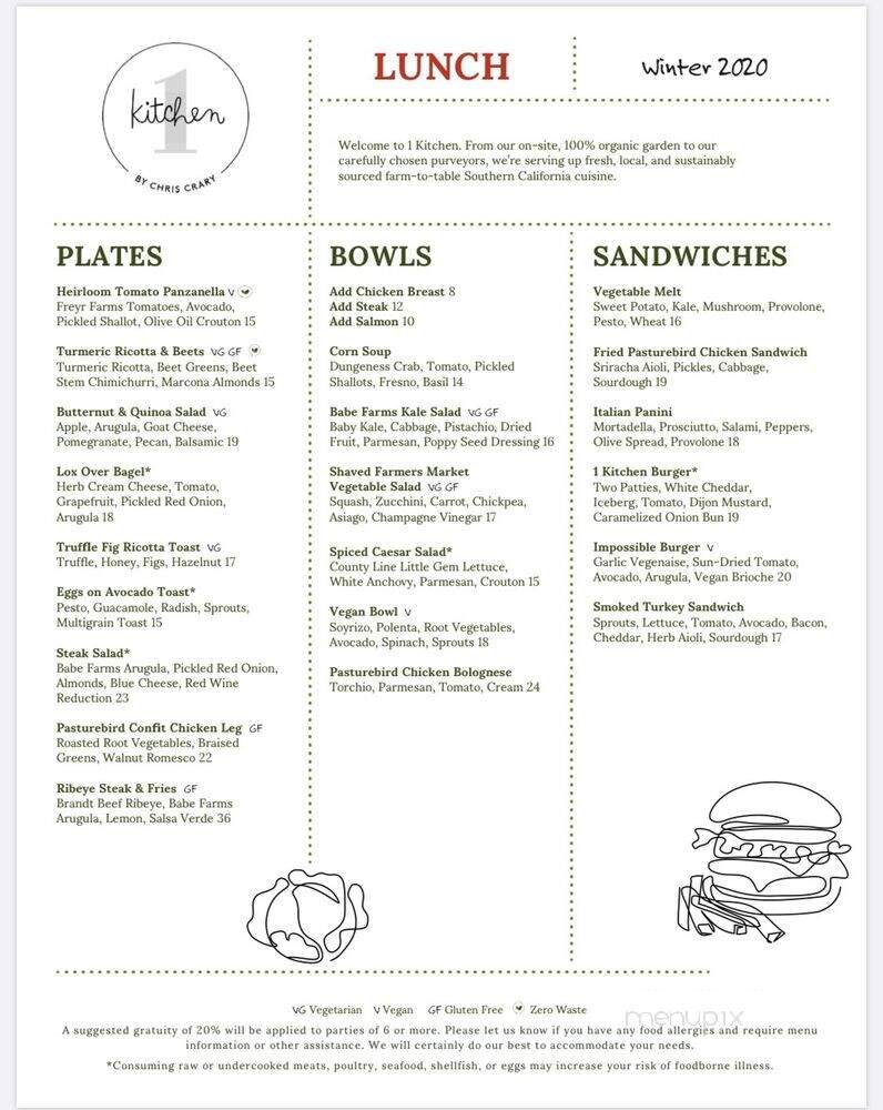1 Kitchen by Chris Crary - West Hollywood, CA menu_pic