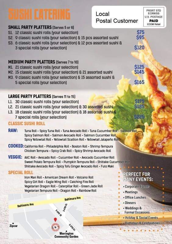 Hayashi Sushi & Poke - Philadelphia, PA menu_pic