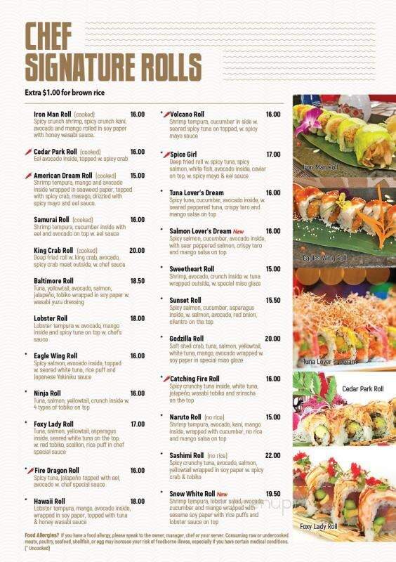 Hayashi Sushi & Poke - Philadelphia, PA menu_pic