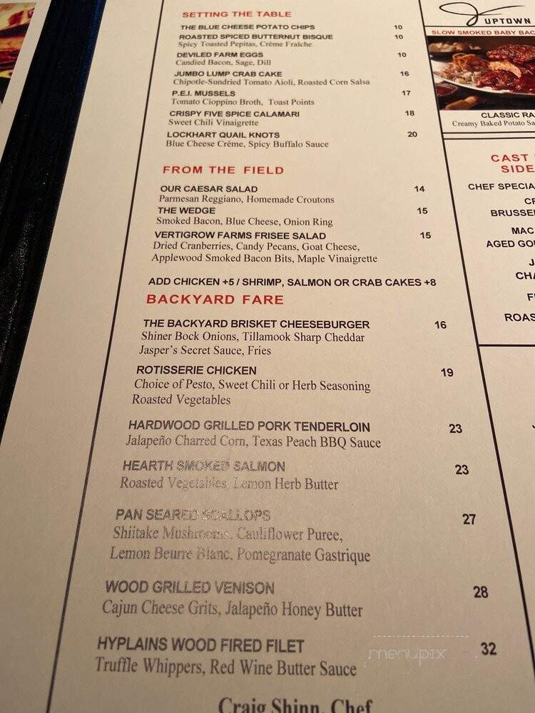 Jasper's Uptown - Dallas, TX menu_pic