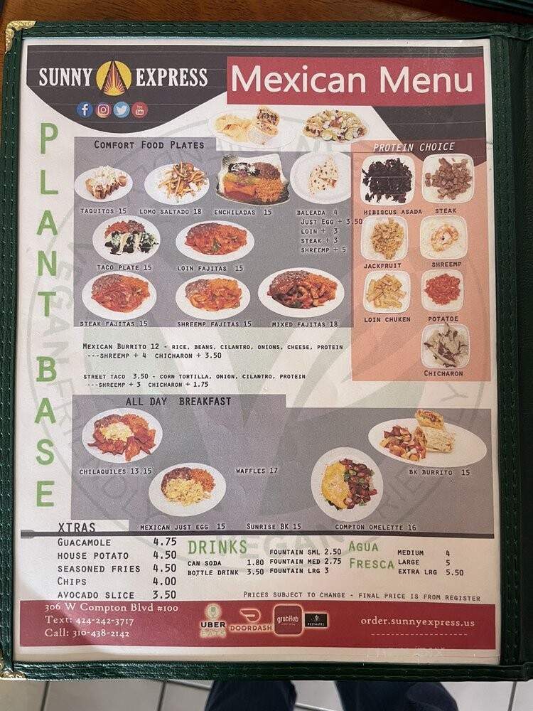 Sunny Express Gourmet Fast food - Crystal City, CA menu_pic