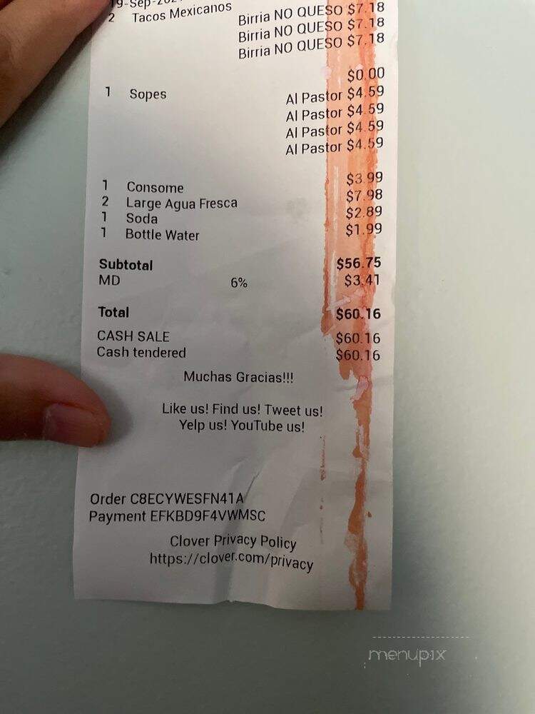 Tacos Carlitos - Frederick, MD menu_pic