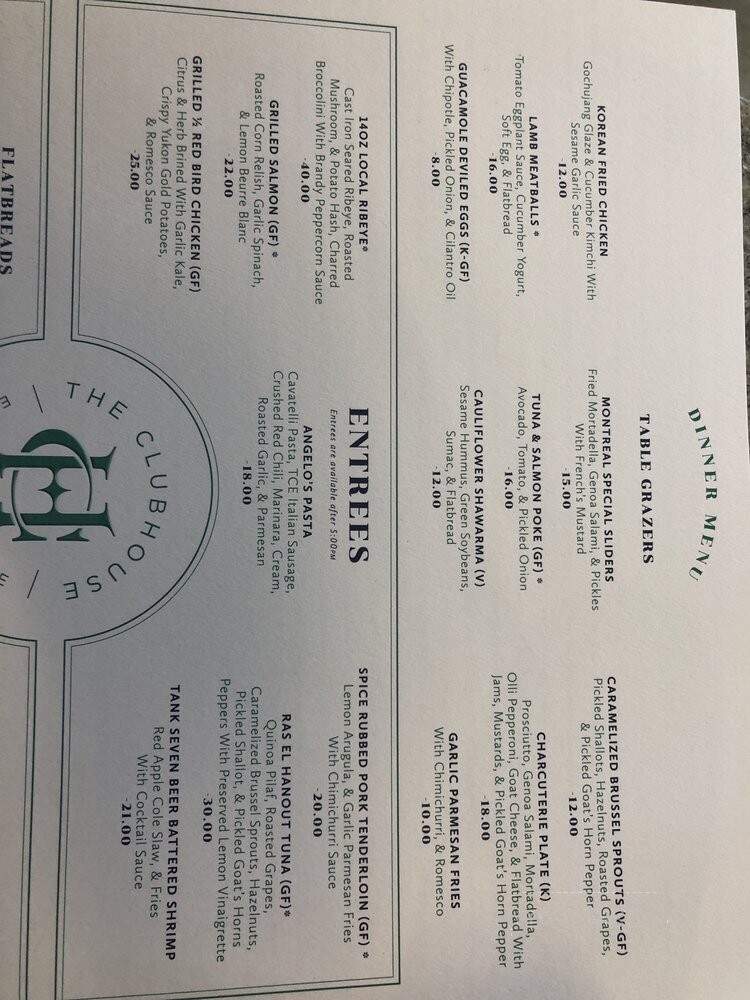 The Clubhouse Experience - Kansas City, MO menu_pic