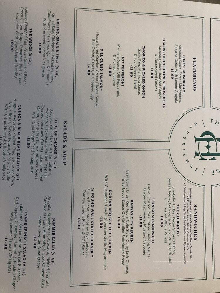 The Clubhouse Experience - Kansas City, MO menu_pic