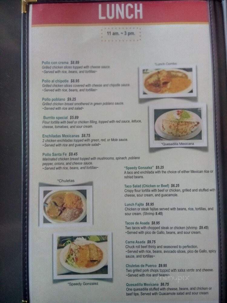 Victoria Mexian Restaurant - Aiken, SC menu_pic