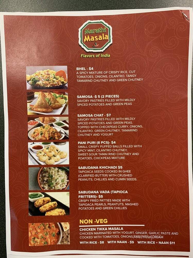 Marathi Masala - Matthews, NC menu_pic
