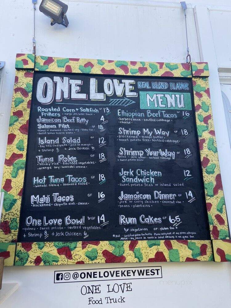 One Love - Key West, FL menu_pic