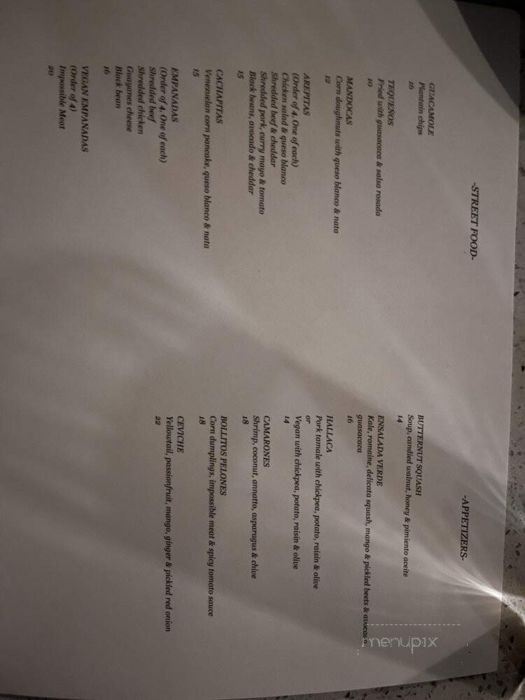 Casa Ora - Brooklyn, NY menu_pic