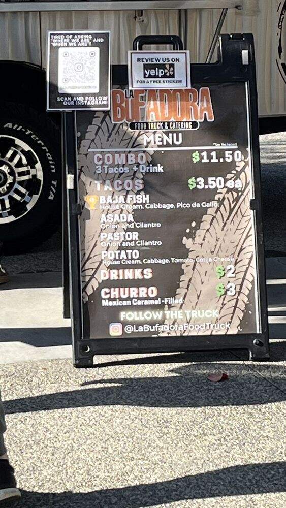 La Bufadora Baja Grill Food Truck & Catering - SAN BERNARDINO, CA menu_pic