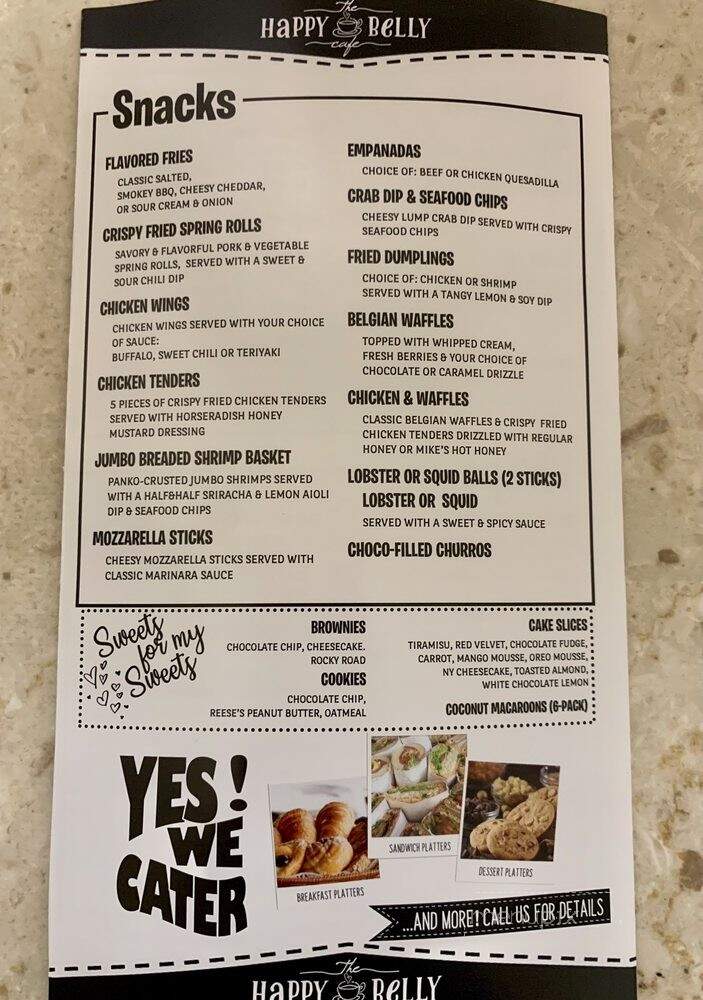 The Happy Belly Cafe - Clifton, NJ menu_pic