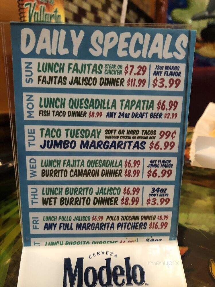 Puerto Vallarta - Westerville, OH menu_pic
