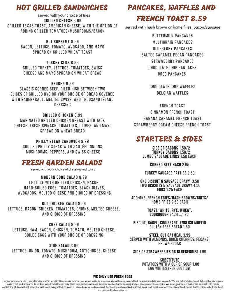 Breakfast Club of Steubenville - Steubenville, OH menu_pic