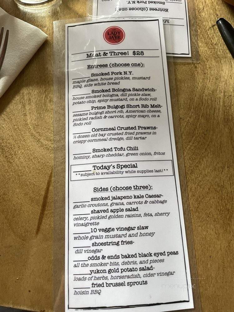 Lady Jaye - Seattle, WA menu_pic