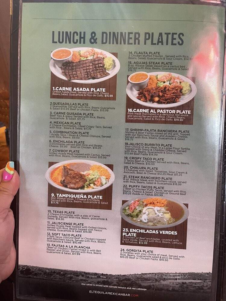 El Tequila Mexican Restaurant - San Antonio, TX menu_pic