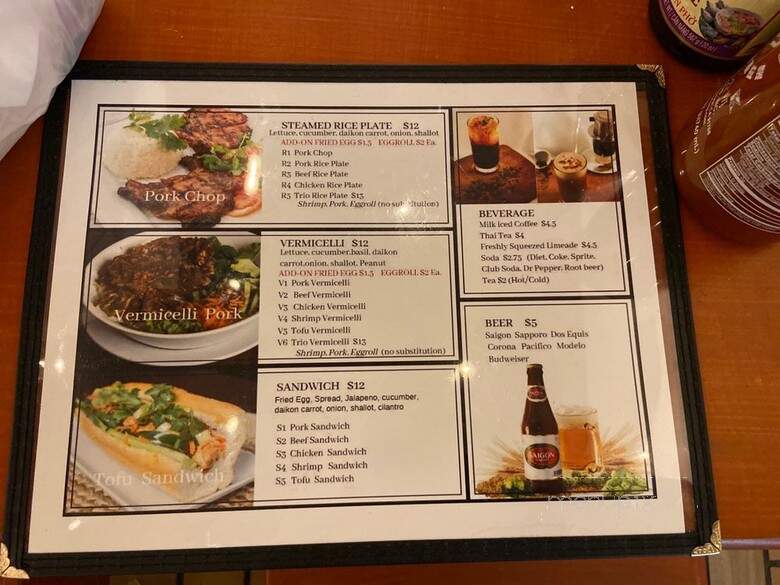 Saigon Avenue - West Covina, CA menu_pic