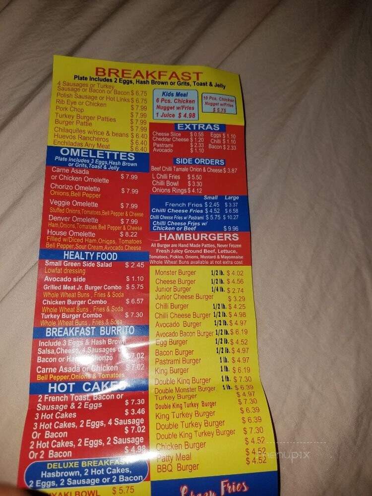 Monster Burger #3 - Los Angeles, CA menu_pic