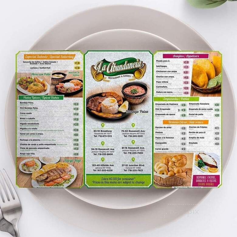 La Abundancia Bakery - Jamaica, NY menu_pic