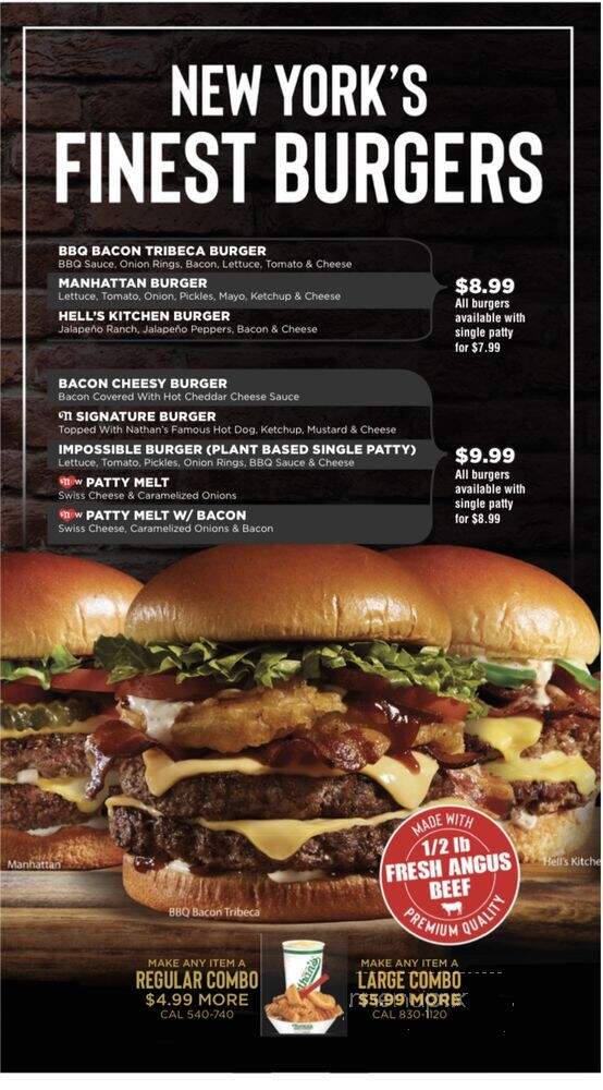 Nathan's Famous - South Bound Brook, NJ menu_pic