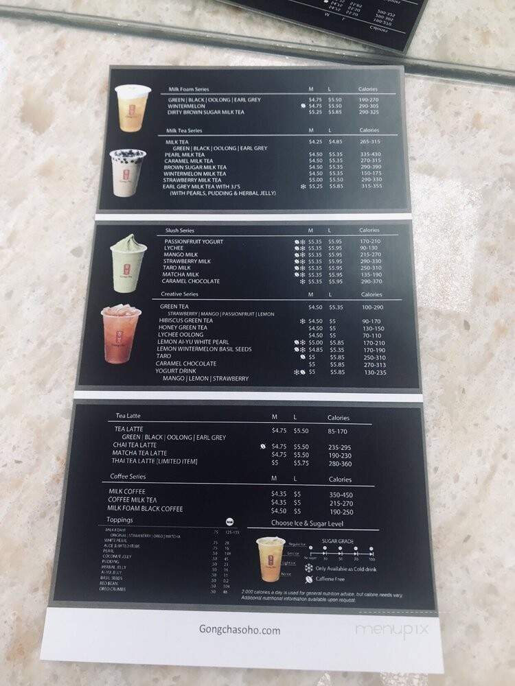 Gong Cha - New York, NY menu_pic