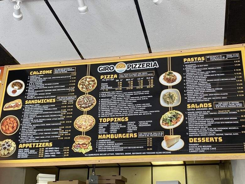 Giro Pizza - El Segundo, CA menu_pic