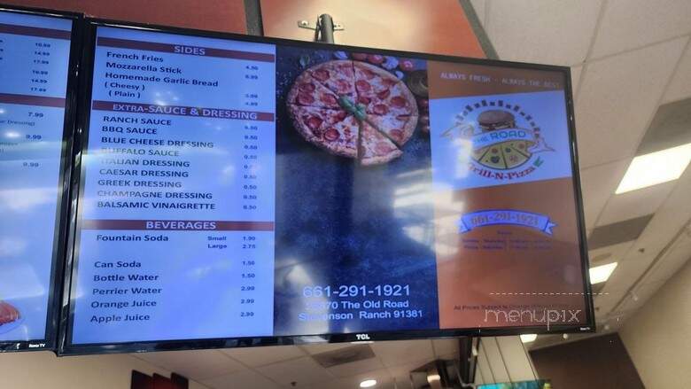 The Road Grill-N-Pizza - Stevenson Ranch, CA menu_pic